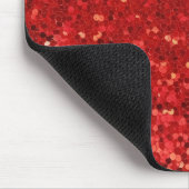 Red sparkling glitter pattern muismat (Hoek)