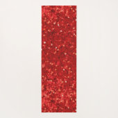 Red sparkling glitter pattern yogamat (Achterkant)