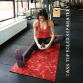 Red sparkling glitter pattern yogamat