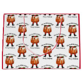 Red Specialized Merry kerst Large Gift Bag Groot Cadeauzakje (Voorkant)