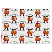 Red Specialized Merry kerst Large Gift Bag Groot Cadeauzakje (Achterkant)