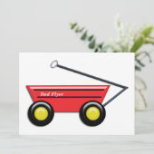 Red Speelgoed Wagon Kaart (Staand voorkant)