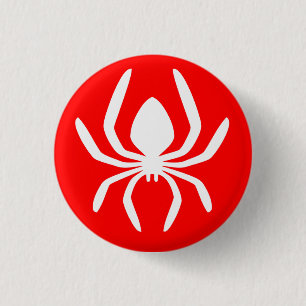 Red Spider Symbool Ronde Button 3,2 Cm
