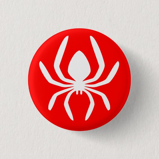 Red Spider Symbool Ronde Button 3,2 Cm (Voorkant)