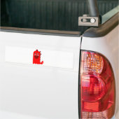 Red Spikey Monster Bumpersticker (Op Truck)