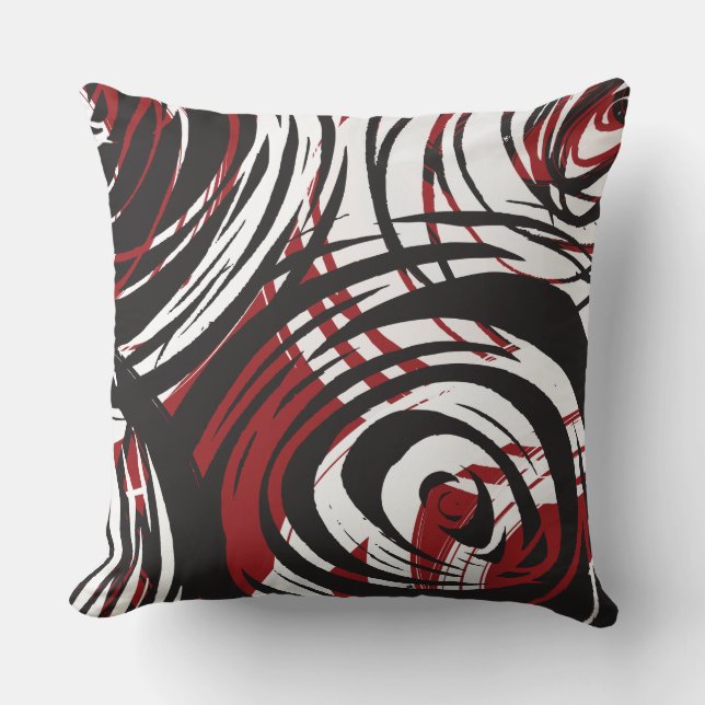 RED SPIRAL ONTWERP 2 Retro Sierkussen (Voorkant)