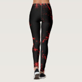 Red Splashed Black Leggings (Achterkant)