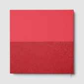 Red Split Guest Book met aangepaste textuur Gastenboek (Achterkant)