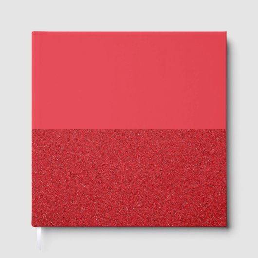 Red Split Guest Book met aangepaste textuur Gastenboek (Voorkant)