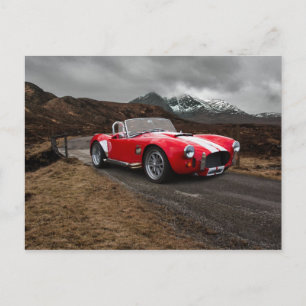 Red Sports Car Postcard Briefkaart