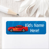 Red Sports Voiture Enfants Garçons École Sticker d (En situation)