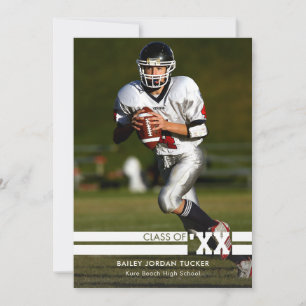 Red Sporty Photo Faire-part de graduation