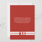 Red Sporty Photo Faire-part de graduation (Dos)