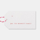 Red Sprigs of Joy Christmas Gift Label Cadeaulabel (Achterkant Horizontaal)