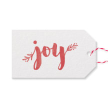 Red Sprigs of Joy Christmas Gift Label
