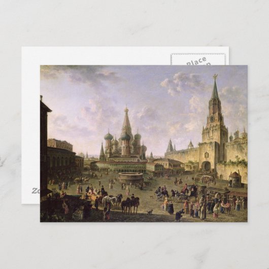 Red Square, Moskou, 1801 Briefkaart (Voorkant / Achterkant)