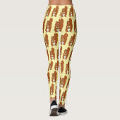 Red Squirrel Design Kies Achtergrondkleur Leggings (Achterkant)