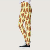 Red Squirrel Design Kies Achtergrondkleur Leggings (Links)