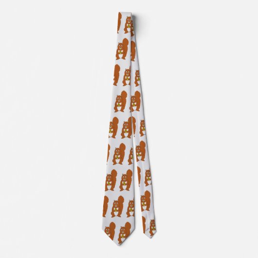 Red Squirrel Design Stropdas (Voorkant)