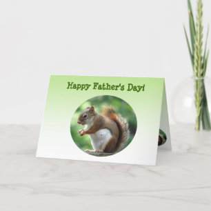 Red Squirrel Fathers Day Kaart