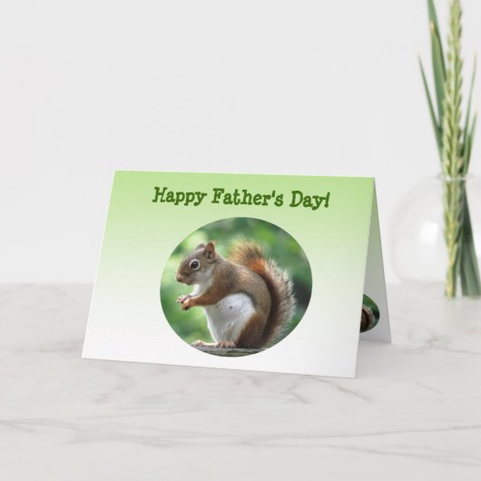 Red Squirrel Fathers Day Kaart (Voorkant)