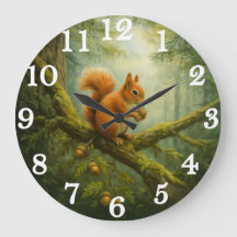 Red squirrel in enchanted woodland
