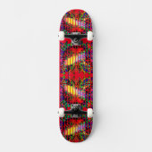 Red Stagger Stripe Skateboard (Recto)