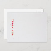 Red Stamped Bedankt Briefkaart (Voorkant / Achterkant)