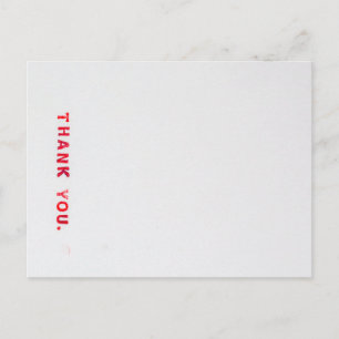 Red Stamped Bedankt Briefkaart