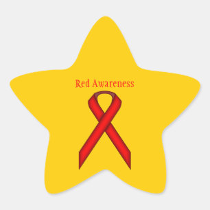Red Standard Ribbon door Kenneth Yoncich Ster Sticker