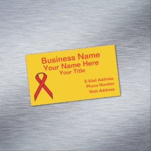 Red Standard Ribbon door Kenneth Yoncich Visitekaartje Magneet