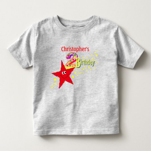 Red Star 2e verjaardag Shirt (Voorkant)