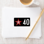 Red Star '40' étiquette moyen noir (En situation)