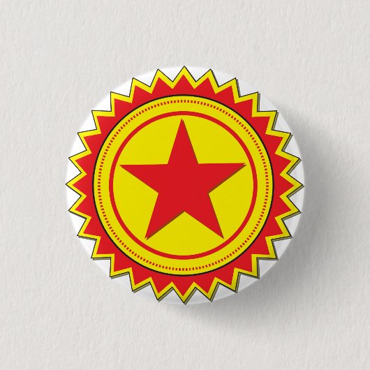 Red Star-badge Ronde Button 3,2 Cm (Voorkant)