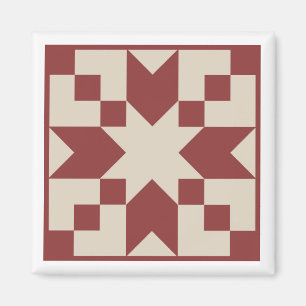 Red Star Barn Quilt Magnet Magneet