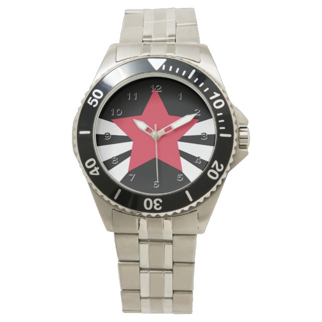 Red Star Burst horloge (Voorkant)