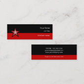 Red Star carte de visite rouge noir maigre (Devant / Derrière)