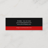 Red Star carte de visite rouge noir maigre (Dos)