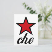 Red Star Che Guevara! Briefkaart (Staand voorkant)