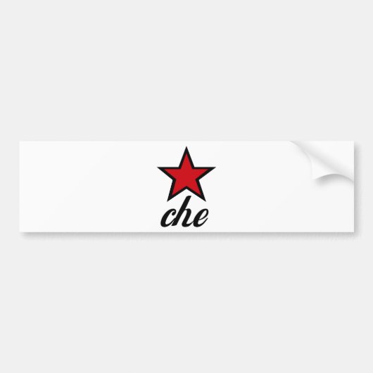 Red Star Che Guevara! Bumpersticker (Voorkant)