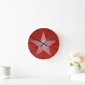 Red Star Clock Round Ronde Klok (Huis)