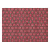 Red Star en Green Geometric Kerstpatroon Tafelkleed (Voorkant (Horizontaal))