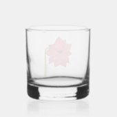 Red Star Flower Blank Whisky Glas (Achterkant)