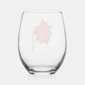 Red Star Flower Blank Wijnglas Zonder Voet (Achterkant)