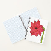 Red Star Flower Notitieboek (Binnen)
