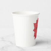 Red Star Flower Papieren Bekers (Rechts)