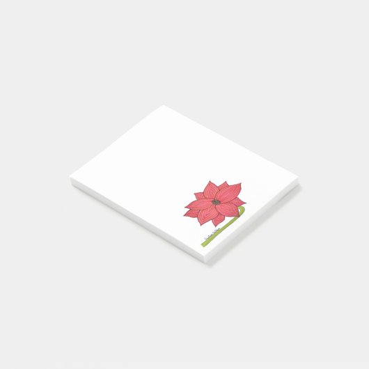 Red Star Flower Post-it® Notes (Schuin)
