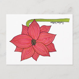 Red Star Flower Postcard Briefkaart