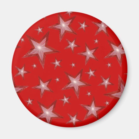 Red Star frigo aimant rond rouge (Devant)