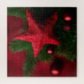 Red Star Kerstkerst Legpuzzel (Verticaal)